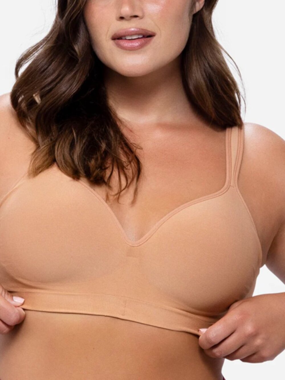 NWT Underoutfit 460 The Modal Perfect Neckline Bra Mocha Mousse 3X
